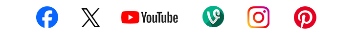 Facebook、Twitter、Google+、YouTube、Vine、Instagram、Pinterest