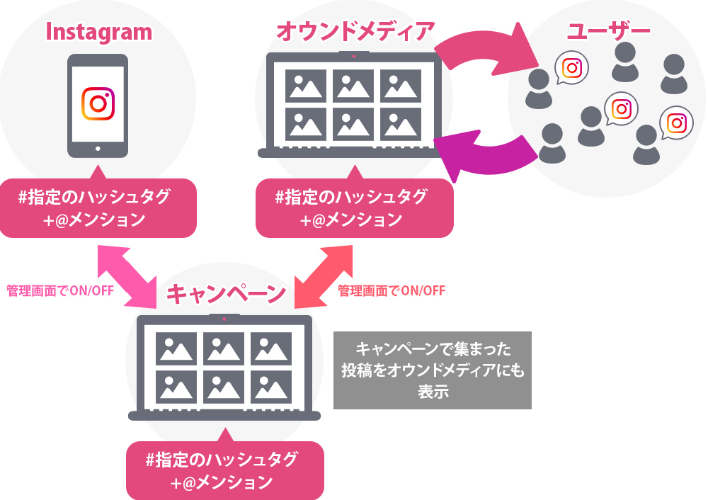 例2：Instagramキャンペーンとオウンドメディアの連動